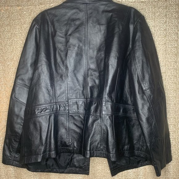 Plus Women's Leather Blazer / Jacket - Picture 4 of 5